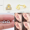 Coréen fille anniversaire cadeau boucles d'oreilles bijoux personnalisé petit 925 en argent sterling cz 12 signe du zodiaque boucle d'oreille