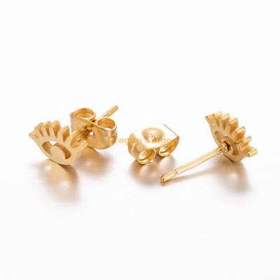 Bijoux turcs en gros personnalisés boucles d'oreilles en acier inoxydable Evil Eye Stud
