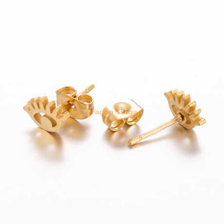 Bijoux turcs en gros personnalisés boucles d'oreilles en acier inoxydable Evil Eye Stud
