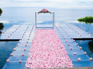 Étape mobile de plate-forme en verre acrylique modulaire pour le mariage d'événement de piscine