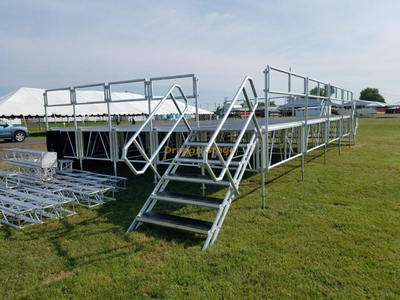 Plate-forme portative en aluminium extérieure de scène de concert de 4x8 pieds 16x12 pieds (4,88x3,66 m) 