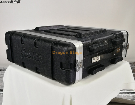 Cabinet noir d'équipement d'amplificateur de puissance audio du récepteur 19inch de haut-parleur de flightcase de l'ABS 3U210