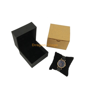 Boîte en bois avec logo en gros, boîte de montre en cuir Pu noir personnalisée, vente en gros d'usine