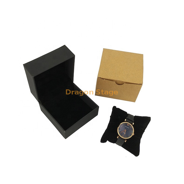 Boîte en bois avec logo en gros, boîte de montre en cuir Pu noir personnalisée, vente en gros d'usine
