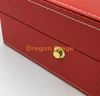 Boîte de montre en cuir PU rouge vin montres de luxe emballage boîte-cadeau concevoir votre propre boîte de montre avec plaque en métal