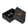 Usine de boîte en bois personnalisée boîte de papier d'emballage d'anneau de collier noir bon marché personnalisé