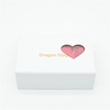 Usine en gros logo personnalisé blanc emballage papier boîte à bijoux clair en forme de coeur fenêtre boîte-cadeau avec magnétique
