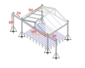 Structure en aluminium de fermes de toit de système d'étape de botte de concert extérieur pour l'événement 14x8x8m