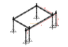 Truss Stage Display Truss Lighting Aluminium pour Concert 10x8x5m avec 2 Line Array Wings 2m