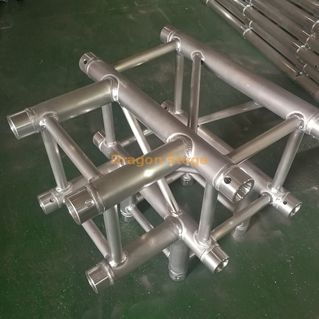 dragonstage Aluminium Spigot 400x400mm / 389x389mm Boîte carrée 4 Voies Truss d'angle