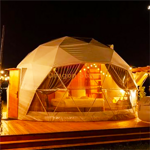 Tente de fête de dôme de Camping en plein air d'hôtel de luxe de Glamping de forme ronde pour 2 à 4 personnes vivant