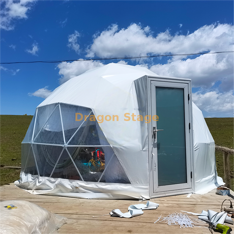 Tente ronde de maison de dôme de Glamping de loisirs de PVC de station touristique extérieure d'hôtel pour la partie