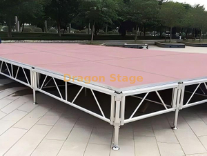 17.08x4.88m Portable modulaire extérieur en aluminium scène de mariage treillis réglable en hauteur Portable DJ Catwalk événement scène plate-forme prix usine