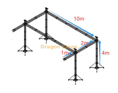 Cadre en treillis d'éclairage pour le théâtre dramatique kazakh d'Astana 10x3x5m