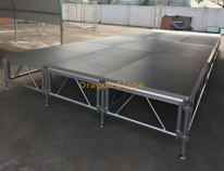Piste réglable de concert/étape linéaire d'étape de concert 16x4m avec 2 escaliers