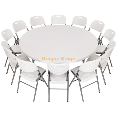 Table à manger pliante en plastique de HDPE de banquet rond pour des événements extérieurs