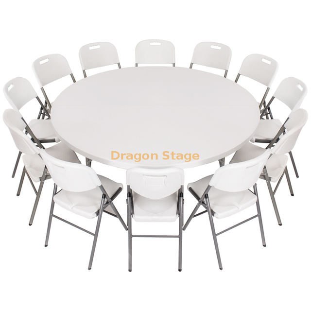 Table à manger pliante en plastique de HDPE de banquet rond pour des événements extérieurs