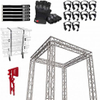 Stand de salon commercial carré Global Truss SQ-10x10 avec ensemble d'accessoires