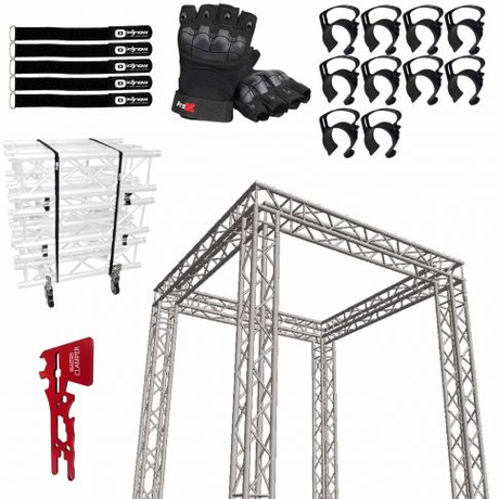 Stand de salon commercial carré Truss SQ-10x10 de 290 mm avec ensemble d'accessoires