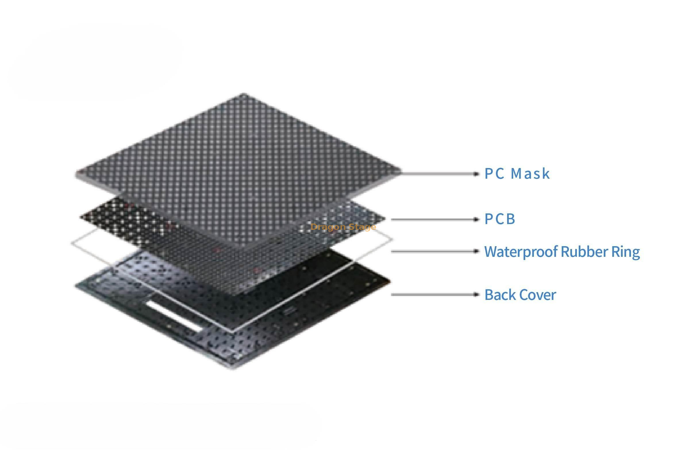 Carrelage de sol vidéo LED P3.91 pour fête d'événement (16)