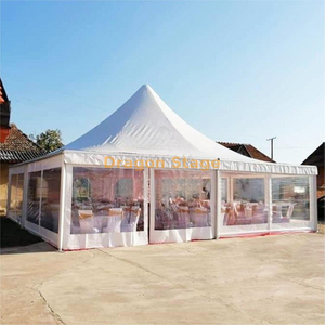 Tente de pagode de noce de l'auvent 10x10m de 33x33ft avec Windows clair