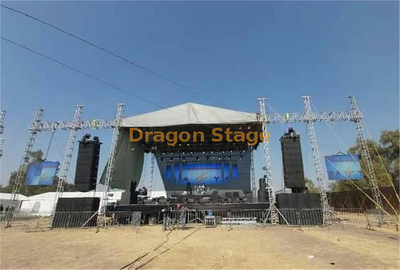 Système de ferme de scène de musique en direct avec éclairage et affichage LED 8x8x8m