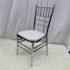 Chaises en bambou galvanisées en métal pour mariages et événements de mariage, chaises empilées en sac souple, chaises de banquet d'hôtel résistantes en acier inoxydable, approvisionnement direct