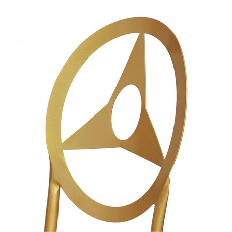 Chaise en bambou à dossier rond en métal, chaise Phoenix à dossier de restaurant d'hôtel, chaise en bambou pour banquet de mariage, fabricant de chaise à coussin d'espace domestique