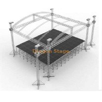 Ferme de toit incurvée en aluminium extérieure 10x10x7m