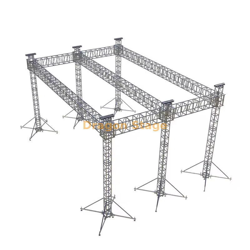 Système de fermes de toit de scène en aluminium robuste de 25x14x12m (hauteur de 12m, ferme à broche de grande portée)
