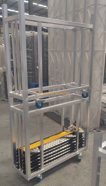 Chariot fait sur commande en aluminium de rampe de câble/chariot de manutention industriel en aluminium