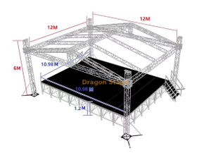 Truss de toit arqué en aluminium Stage 12x12x6m