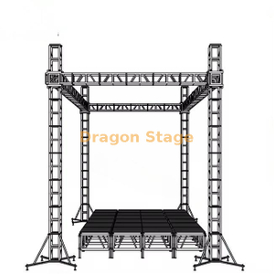 Scène de concert professionnelle en alliage d'aluminium 8x7x8m avec gréement de botte de toit