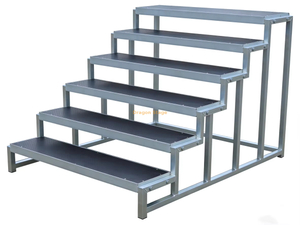 Escalier de scène portable en aluminium (largeur 1,22 m) – Marches de scène professionnelles antidérapantes