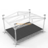 Étage de toit à broche à système complet de 20 x 14 x 10 m avec toit en pente noir | Système de fermes de toit en aluminium pour concert