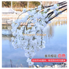 Branche de fleur de cerise simulée Mariage Cherry Blossom Arbre Plum Blossom Peach Blossom Branche Plastique Fleur intérieure salon Plafond Pêche transparente Fishing Cherry Blossom White 1 branche