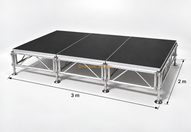Mini-plateformes de scène modulaires mobiles 3x2m 