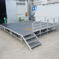 Étape carrée légère du parc en aluminium pour l'événement 7,32x4,88 m de hauteur 0,8-1,2 m