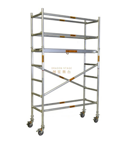 Tour d'échafaudage à échelle de montée simple mobile en aluminium 5m