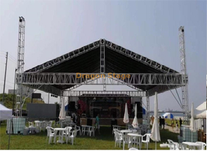 Scène pliable de concert de DJ de spectacle de fête d'événement portative en aluminium avec la botte de toit 24x10x10m