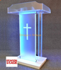 Grande Table de microphone Led en plexiglas, pupitre d'église, Table de bureau pour prêcher