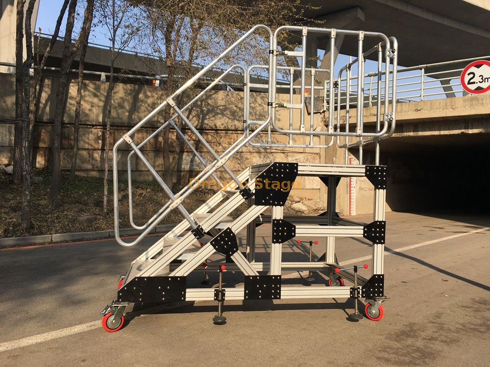 Plate-forme de marche en alliage d'aluminium personnalisée échelle à pédale d'escalade atelier établi échelle de marche plate-forme mobile échelle antidérapante