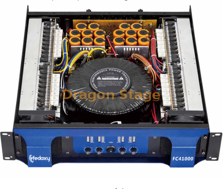 Sortie d'amplificateur de puissance classe H 4 canaux 1000W 2U