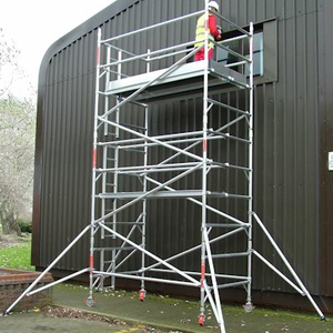 Système de tour d'échafaudage à cadre en aluminium pour la construction