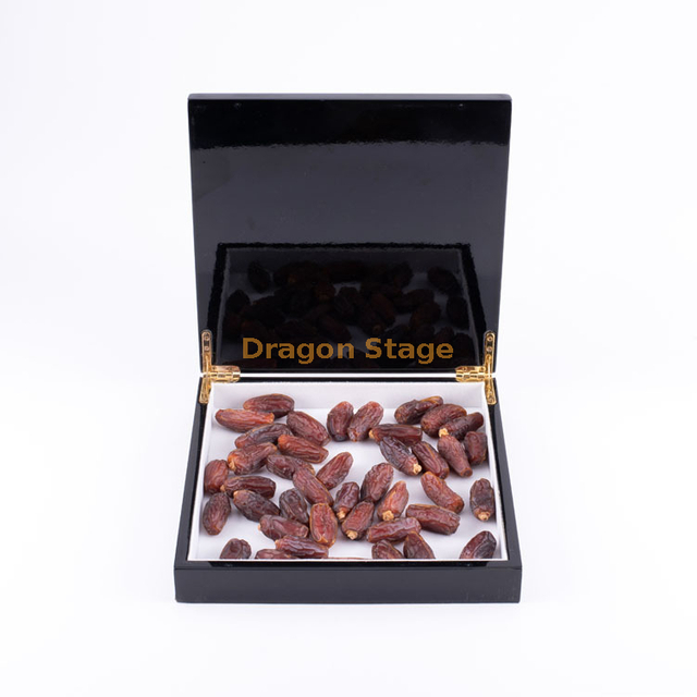 KSA riyadh saison 10 pièces noir ramadan boîte à gâteaux kraft portable cadeau ramadan boîte 30 tiroirs dates boîte en bois