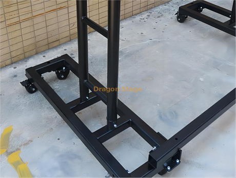 Nouvelle conception de botte de pile menée mobile portable en aluminium avec roues