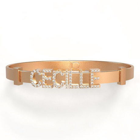 Vente chaude Diy Lettre Femmes Bijoux Personnalisé Initial Charme Bracelets Bracelets Plaqué Or Curseur Bracelets