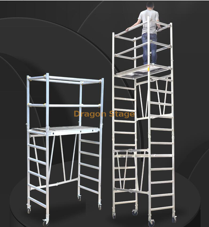 Échafaudage pliant mobile en aluminium pliable léger de nouvelle conception