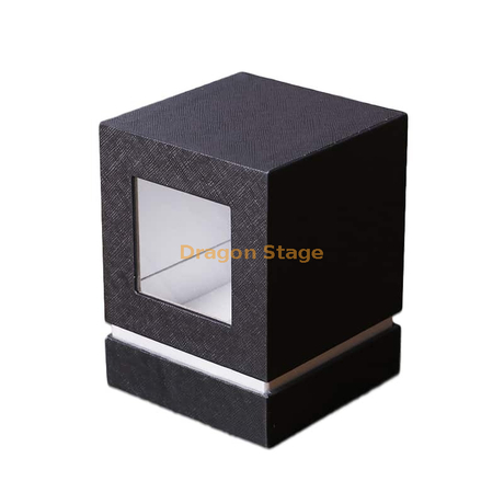 Boîtes de tasse en verre noir personnalisé boîte d'emballage de papier cadeau artisanat de Noël exquis avec fenêtre transparente