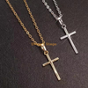 Bijoux de noël spirituels croix en or pédant religieux étanche Non ternir croix pendentif colliers pour hommes